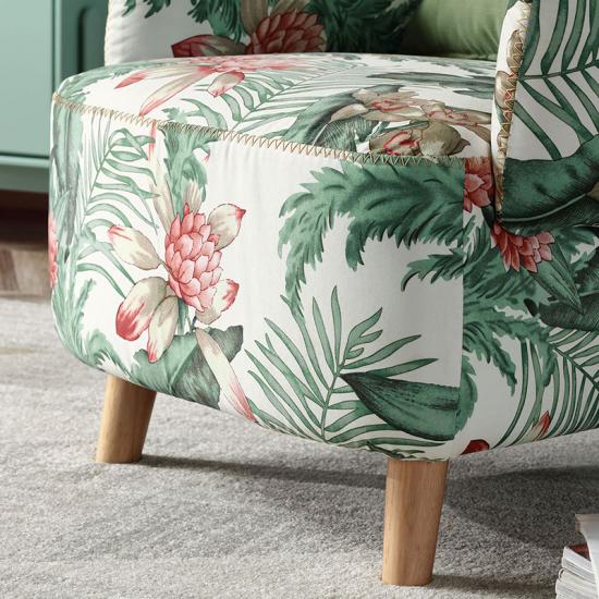 Contemporary White Armless Fabric Sofa Chair