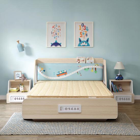 Toddler Beds Wood Upholstered Platform Kids Bed