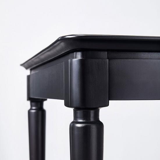 LINSY meracan Style Black Dinig Table Set Meja Makan EK1R-A