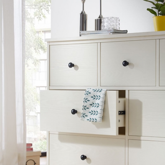 Simple White Cabinet with Drawers