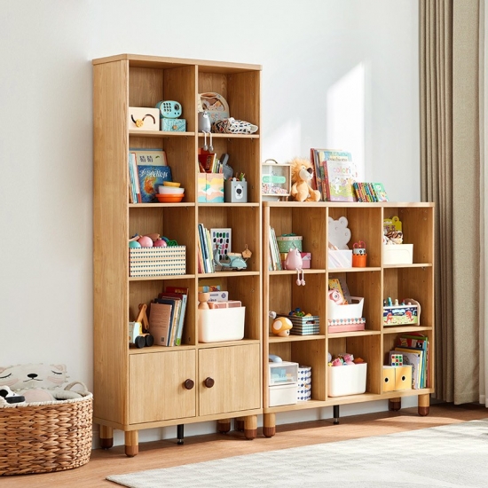 Wood Cabinet Living Room Bookshelf
