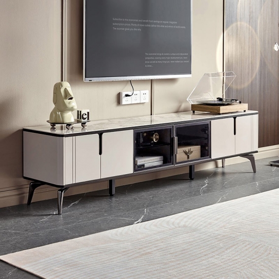Modern Rectangle TV Stand with Drawers