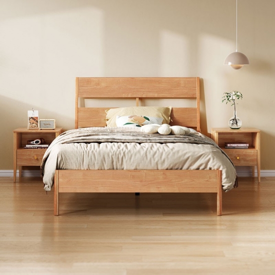 Modern Bedroom Wooden Bed with King Size