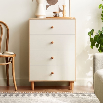 Modern Warm Color Cabinet with Drawer