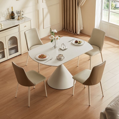 Retractable Round Dining Table