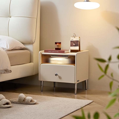 Cheese White Nightstand Bedside Table
