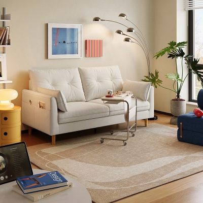 Contemporary Elegant Style White Sofa with Comfort