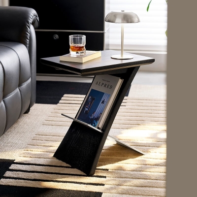 red oak side table
