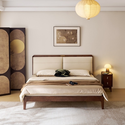 Genuine leather bed