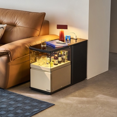 Space-Saving Side Table with Charger