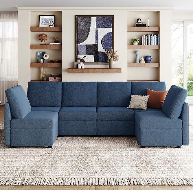 LINSY Home Furniture Sofa Modular Baru untuk Grosir