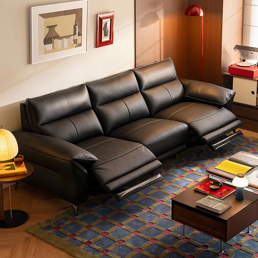 Sofa Rebah 3 Dudukan Modern Mewah dari Kulit